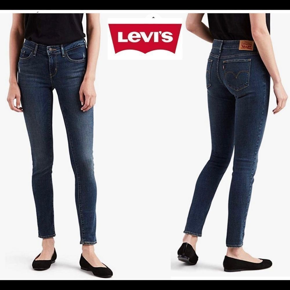 LEVI’S 711 skinny jeans midrise dark Wash Sz 27